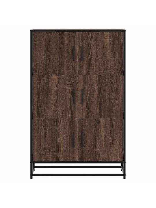 Kaappi ruskea tammi 68x35x106,5 cm tekninen puu ja metalli