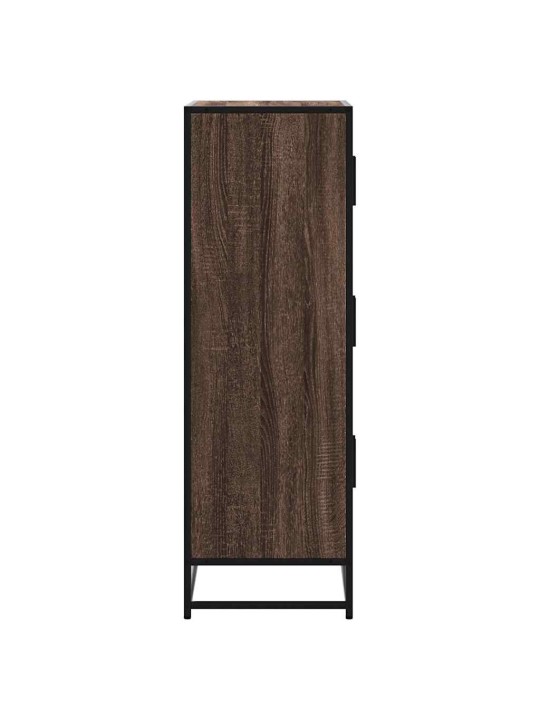 Kaappi ruskea tammi 68x35x106,5 cm tekninen puu ja metalli