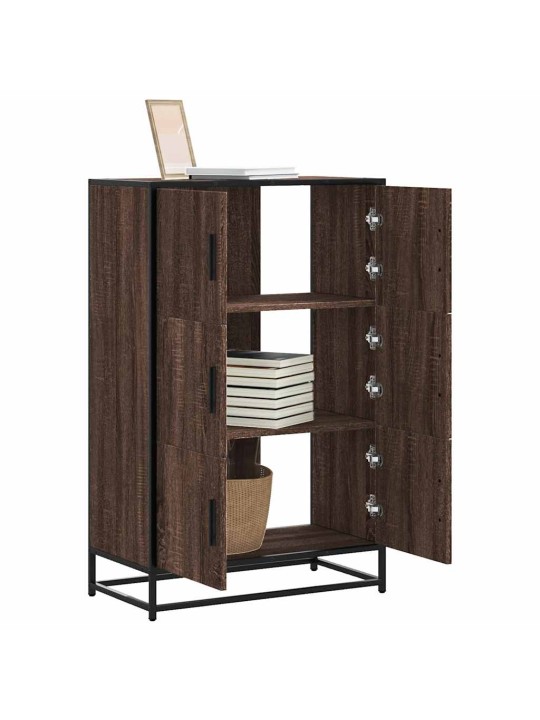 Kaappi ruskea tammi 68x35x106,5 cm tekninen puu ja metalli