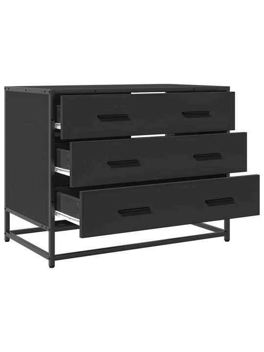 Laatikosto musta 70x41x56 cm tekninen puu