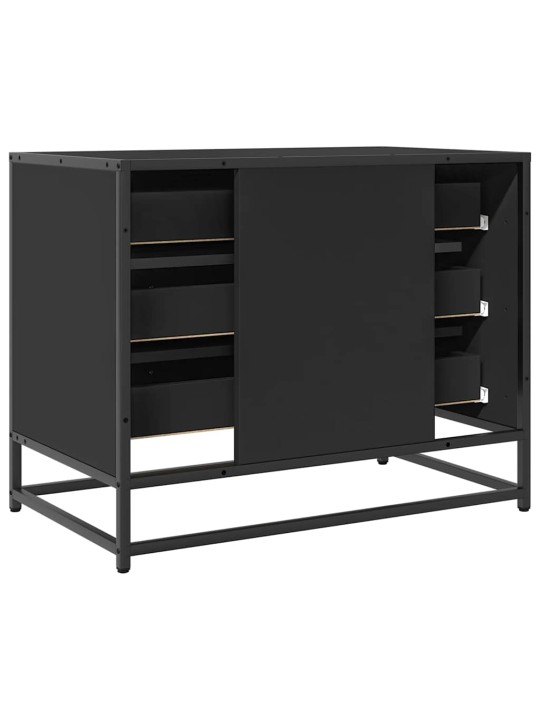 Laatikosto musta 70x41x56 cm tekninen puu