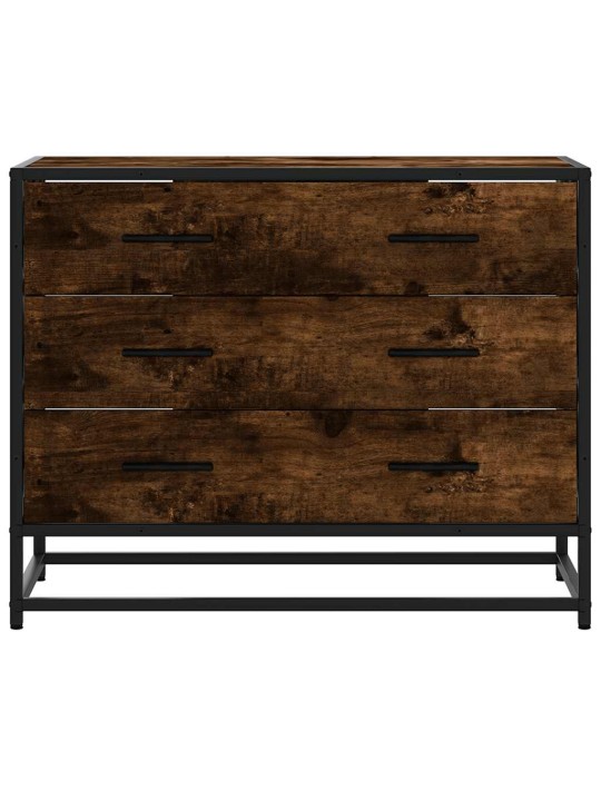 Laatikkokaappi savustettu tammi 70x41x56 cm engineered wood
