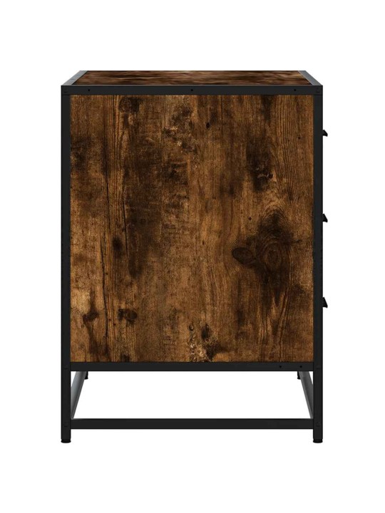 Laatikkokaappi savustettu tammi 70x41x56 cm engineered wood