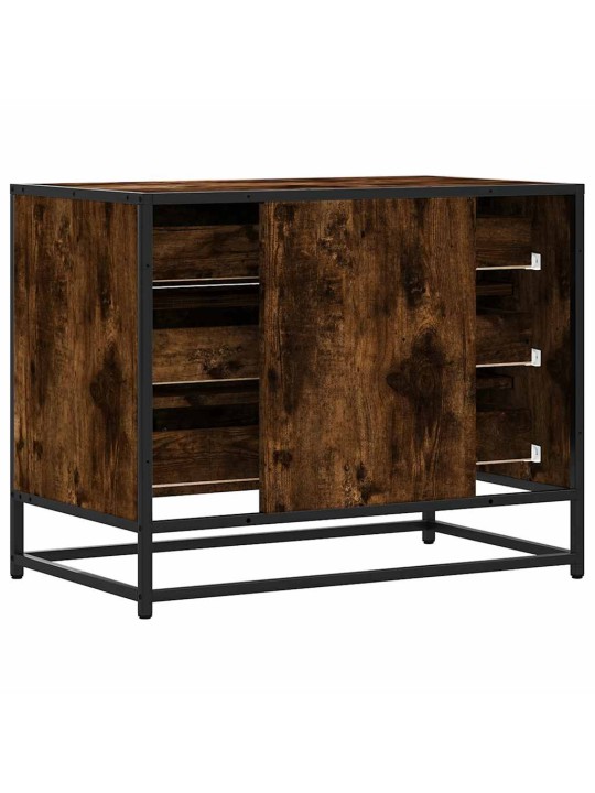 Laatikkokaappi savustettu tammi 70x41x56 cm engineered wood