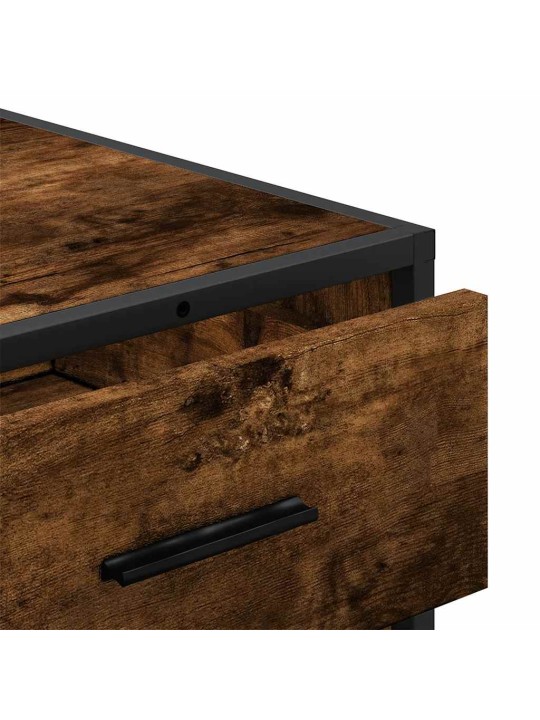 Laatikkokaappi savustettu tammi 70x41x56 cm engineered wood