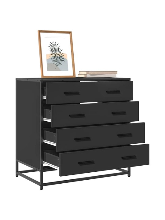 Laatikosto musta 70x41x70 cm tekninen puu