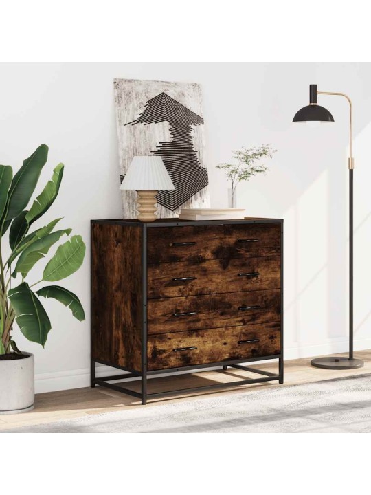 Laatikkokaappi savustettu tammi 70x41x70 cm engineered wood
