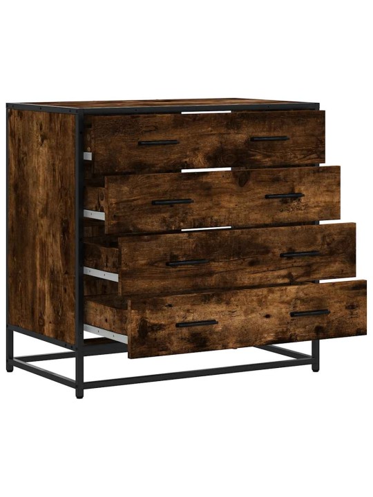 Laatikkokaappi savustettu tammi 70x41x70 cm engineered wood