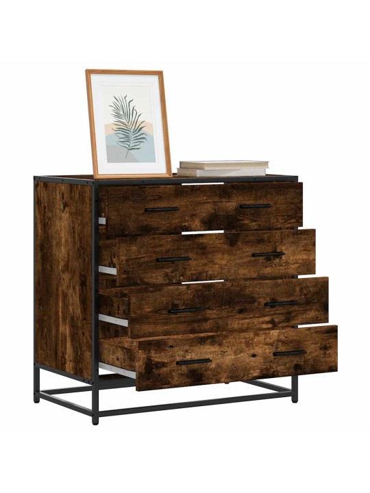 Laatikkokaappi savustettu tammi 70x41x70 cm engineered wood