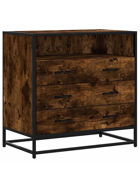 Laatikkokaappi savustettu tammi 70x41x70 cm engineered wood