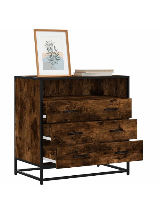 Laatikkokaappi savustettu tammi 70x41x70 cm engineered wood