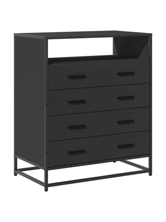 Laatikosto musta 70x41x83,5 cm tekninen puu
