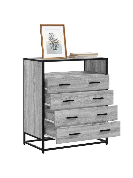 Laatikosto harmaa sonoma 70x41x83,5 cm tekninen puu