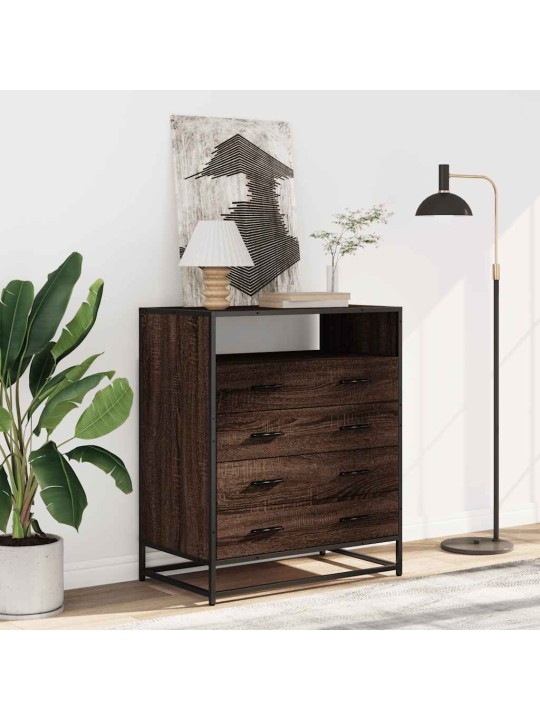Laatikosto ruskea tammi 70x41x83,5 cm tekninen puu