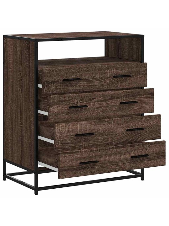 Laatikosto ruskea tammi 70x41x83,5 cm tekninen puu