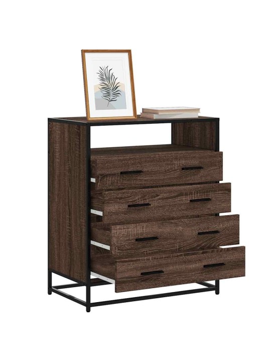 Laatikosto ruskea tammi 70x41x83,5 cm tekninen puu