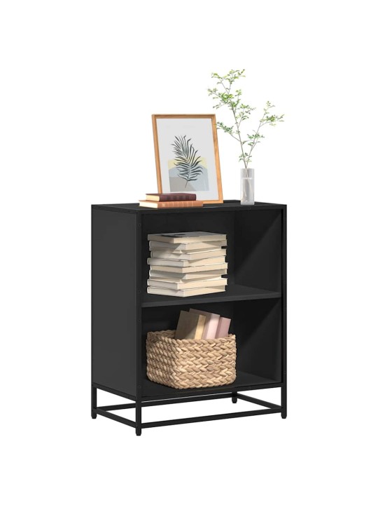 Kirjahylly musta 60x30x71,5 cm lastulevy
