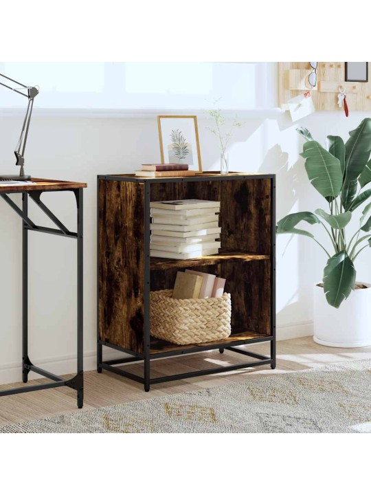 Kirjakaappi savustettu tammi 60x35x76 cm engineered wood