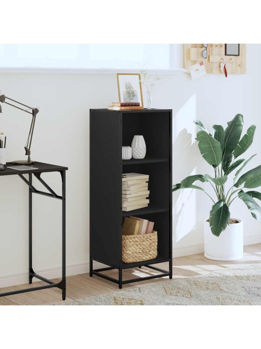 Kirjakaappi musta 40x35x107,5 cm engineered wood