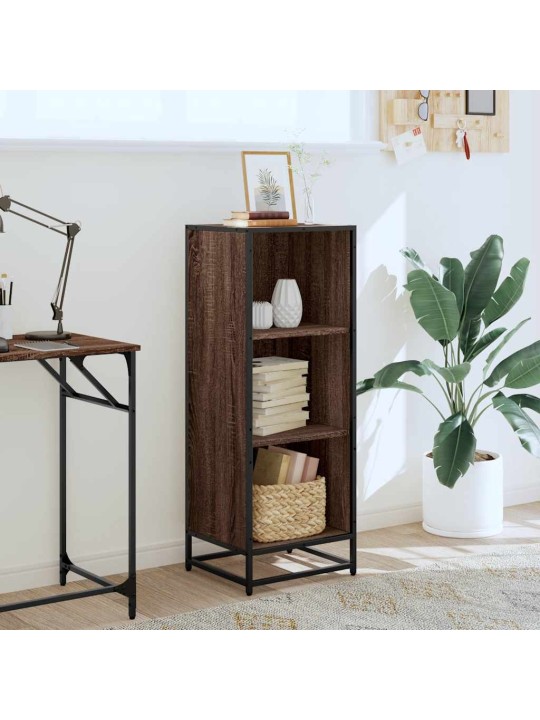 Kirjakaappi ruskea tammi 40x35x107,5 cm engineered wood