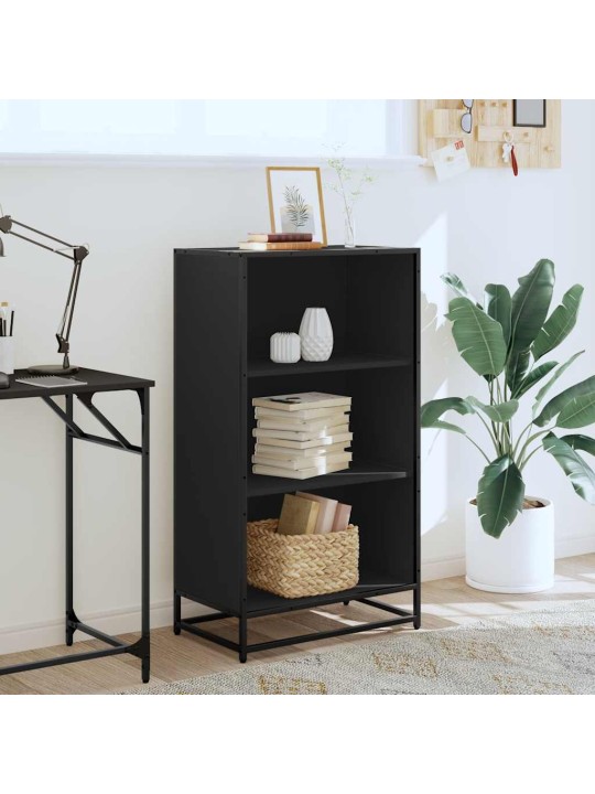 Kirjakaappi musta 60x35x107,5 cm engineered wood