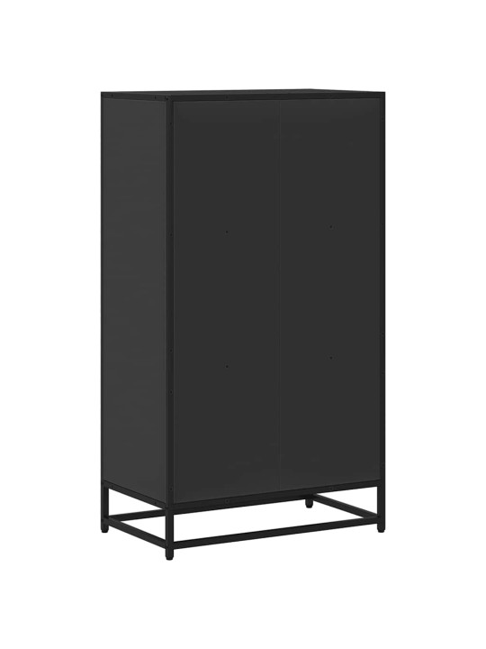 Kirjakaappi musta 60x35x107,5 cm engineered wood