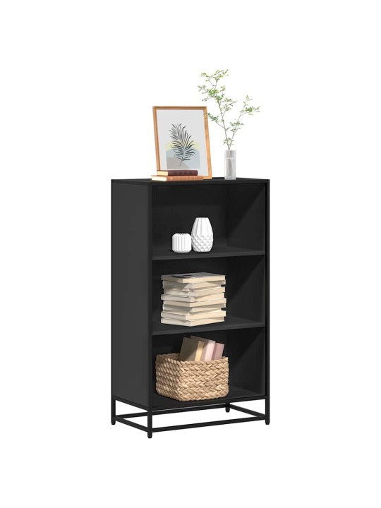 Kirjakaappi musta 60x35x107,5 cm engineered wood