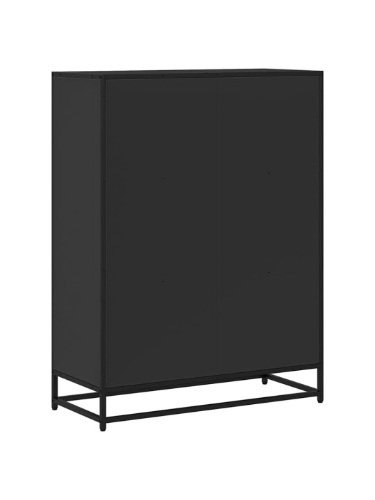 Kirjahylly musta 80,5x35x107,5 cm tekninen puu