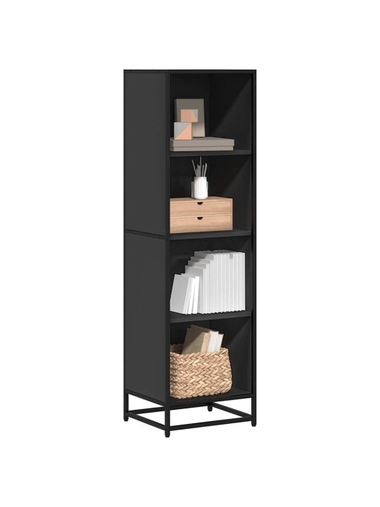 Kirjakaappi musta 40x35x139 cm engineered wood