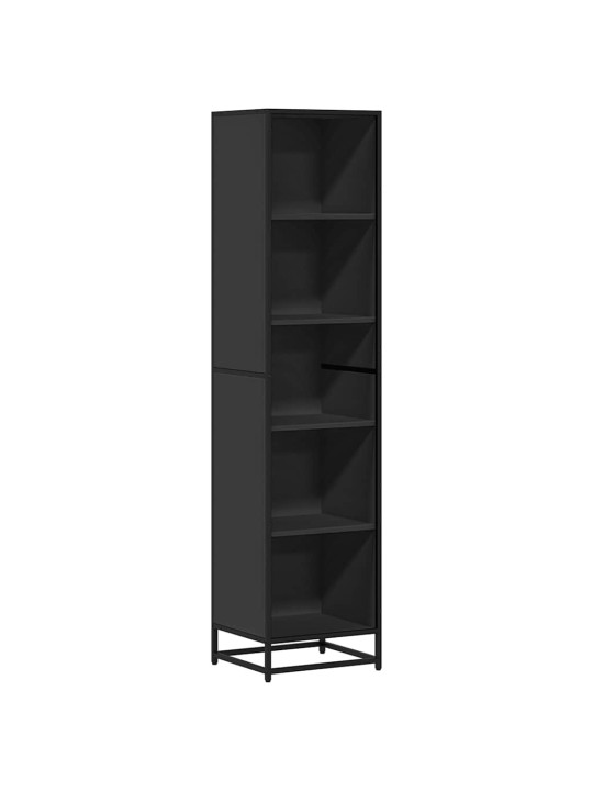 Kirjakaappi musta 40x35x170,5 cm engineered wood