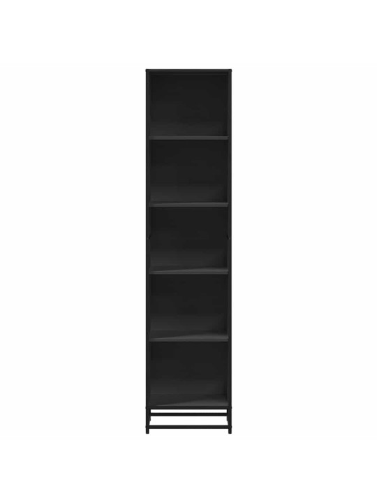 Kirjakaappi musta 40x35x170,5 cm engineered wood