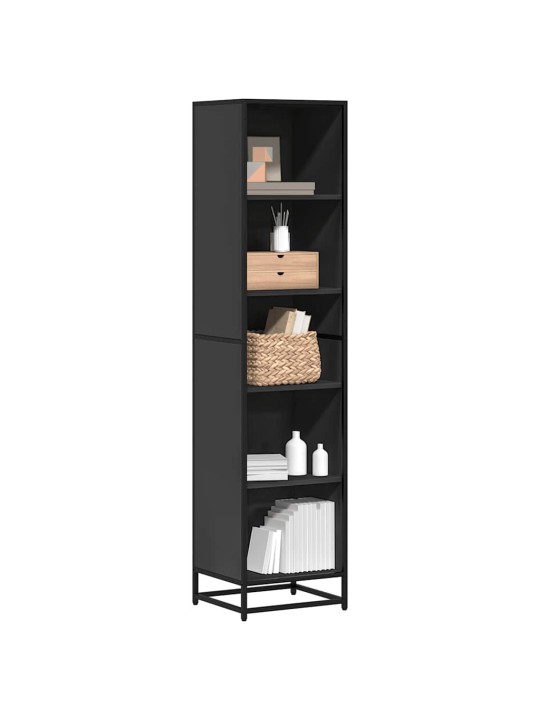 Kirjakaappi musta 40x35x170,5 cm engineered wood