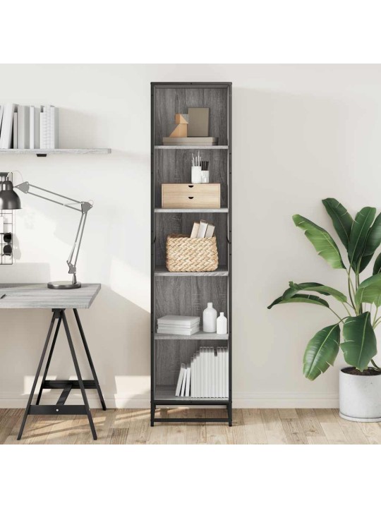 Kirjakaappi harmaa sonoma 40x35x170,5 cm engineered wood