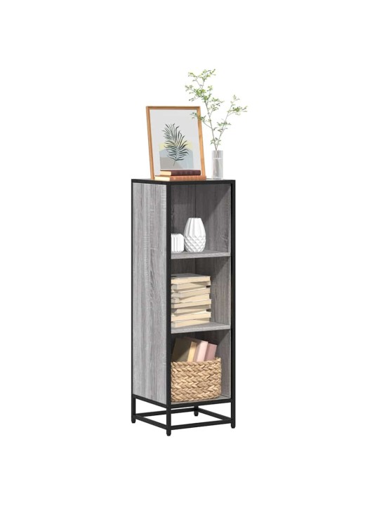 Kirjakaappi harmaa sonoma 33,5x33x107,5 cm engineered wood