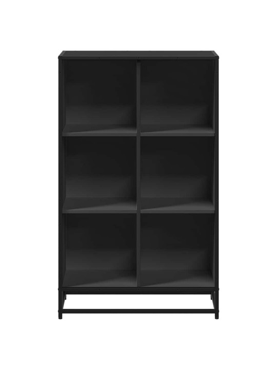 Kirjakaappi musta 65,5x33x107,5 cm engineered wood