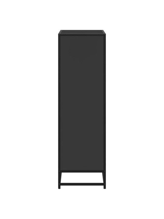 Kirjakaappi musta 65,5x33x107,5 cm engineered wood