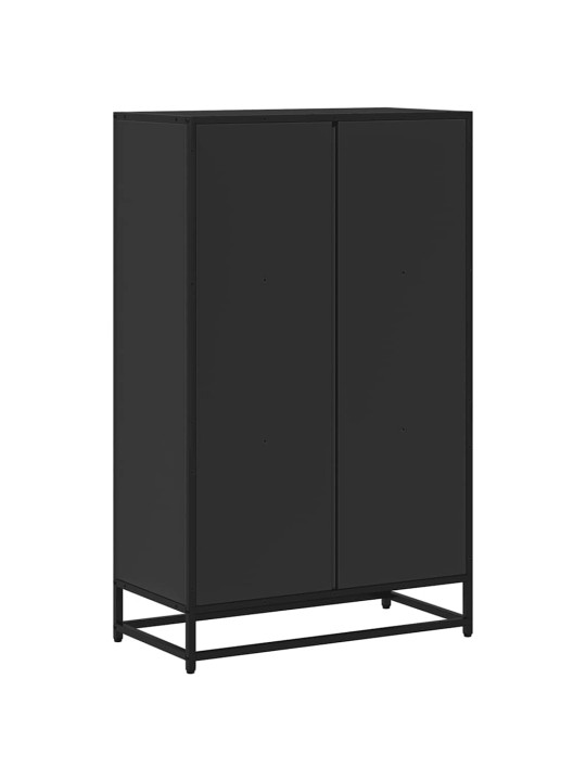 Kirjakaappi musta 65,5x33x107,5 cm engineered wood