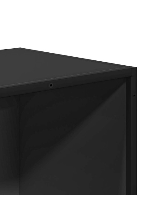 Kirjakaappi musta 65,5x33x107,5 cm engineered wood
