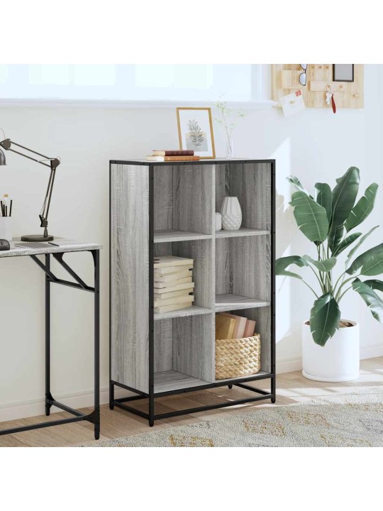 Kirjakaappi harmaa sonoma 65,5x33x107,5 cm engineered wood