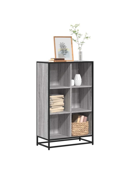 Kirjakaappi harmaa sonoma 65,5x33x107,5 cm engineered wood