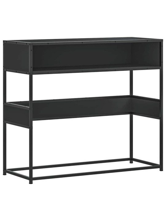 Konsolipöytä musta 90x35x80 cm tekninen puu