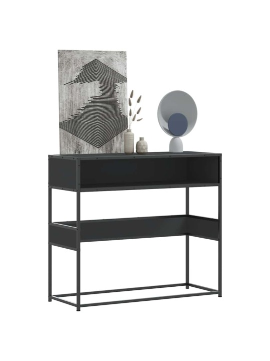 Konsolipöytä musta 90x35x80 cm tekninen puu