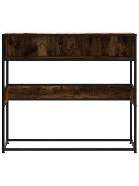 Konsolipöytä savustettu tammi 90x35x80 cm tekninen puu