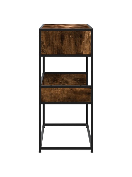Konsolipöytä savustettu tammi 90x35x80 cm tekninen puu