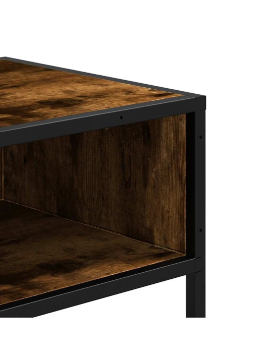 Konsolipöytä savustettu tammi 90x35x80 cm tekninen puu