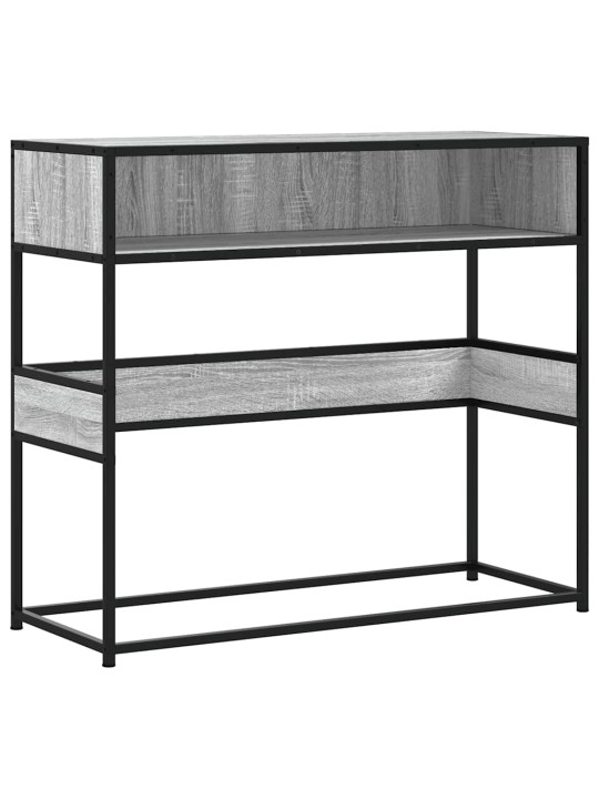 Konsolipöytä harmaa Sonoma 90x35x80 cm tekninen puu