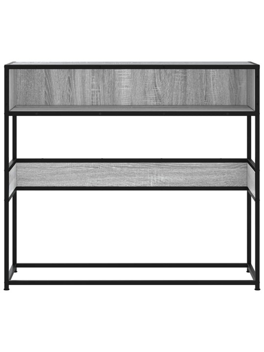 Konsolipöytä harmaa Sonoma 90x35x80 cm tekninen puu