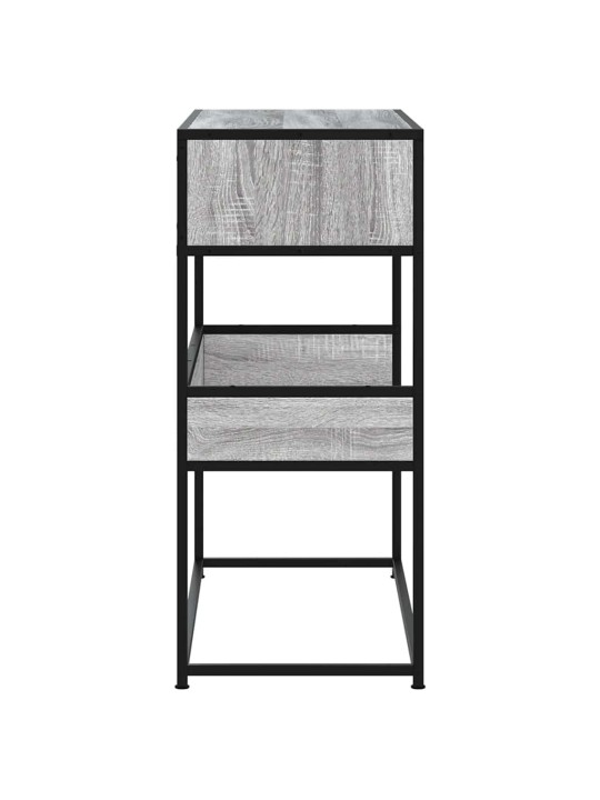 Konsolipöytä harmaa Sonoma 90x35x80 cm tekninen puu