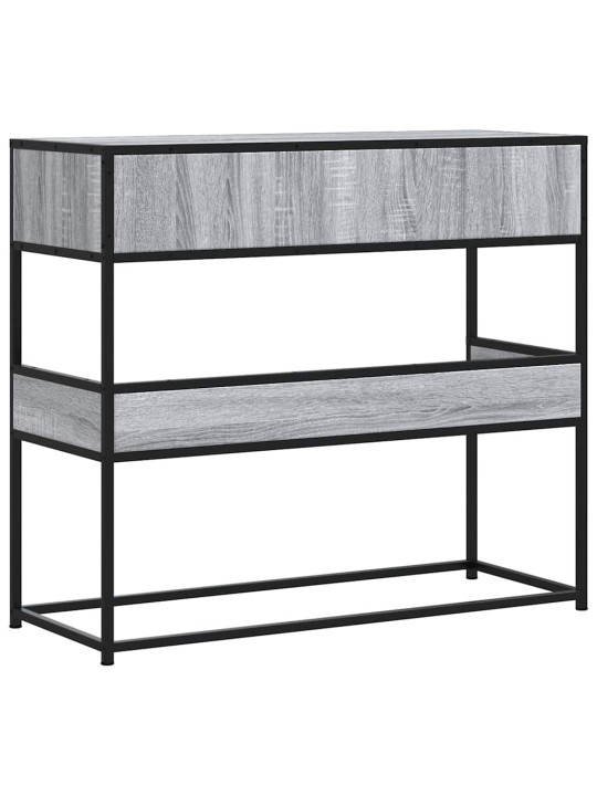 Konsolipöytä harmaa Sonoma 90x35x80 cm tekninen puu