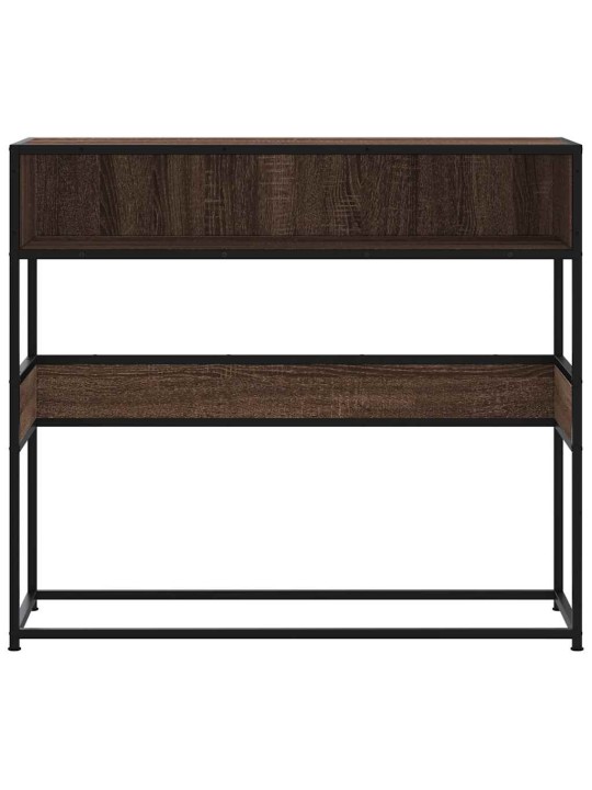 Konsolipöytä ruskea tammi 90x35x80 cm tekninen puu